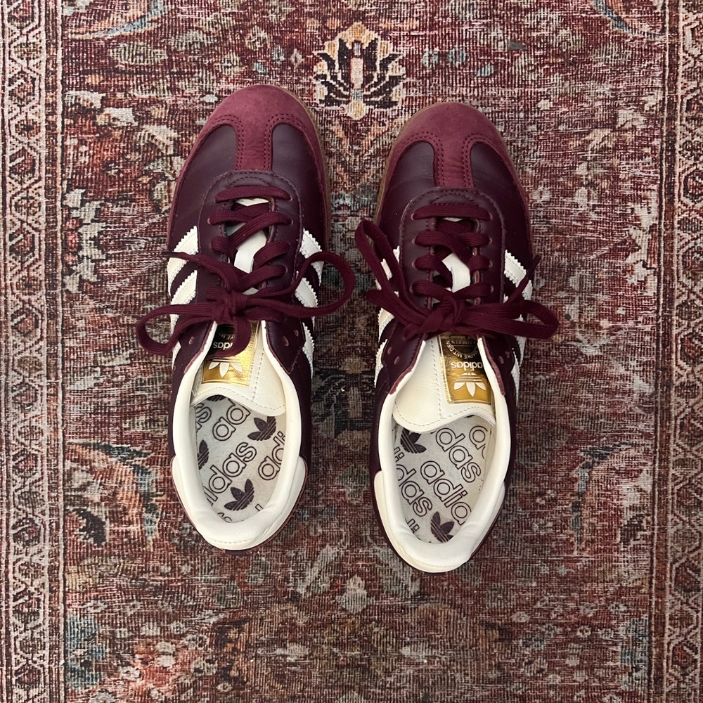 Adidas “Samba” Burgundy and Off White Sneakers